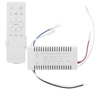 CHILDWEET Wireless Remote Control Ceiling Fan Controller for Ceiling Fans with 6 Speed Settings and 1/2/4 Hour Timer, Stable Operation and Easy Installation, Plastic Material, White Colour