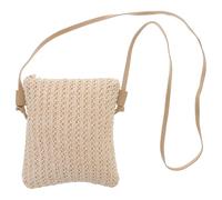 CHILDWEET Women Crossbody Bag Woven Look Summer Beach Purse | PU and PE Build, Zipper Closure, Adjustable Strap, for Daily Errands, Concerts, Tourists