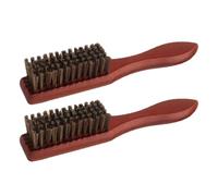 CHILDWEET Wooden Beard Brush for Mustache and Beard Styling with Nylon Bristles Lightweight Flat Hair Brush 2pcs Detangling Hair for Men for Office the Go Use