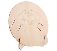 CHILDWEET Wooden Newborn Announcement Board with Engraved Hospital Bracelet Display Stand for Maternity Ward Use and Baby Shower Decoration