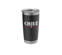 Chile 70s 80s Retro Type Flag Graphic Stainless Steel Insulated Tumbler