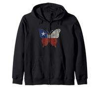 Chile Butterfly Chilean Flag Pride Zip Hoodie