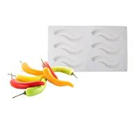 Chile Candle Silicone Mould - Chile Pepper Mould, Chile Pepper Handmade Candle Mould, Pepper Silicone Mould Home Party Supplies 6 Cavity Silicone Mould for Crafts, Candle Making Crafts