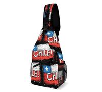Chile Chilean Flag Men's Chest Bag Crossbody Sling Pack Shoulder Backpack for Travel Hiking