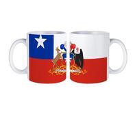 Chile Chilean National Emblem Flag White Coffee Mugs Gloss Ceramic Cappuccino Cups with Handle