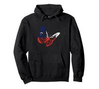 Chile Chilean Roots Chilean Pride Chilean Flag Butterfly Pullover Hoodie