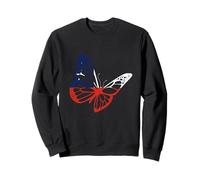 Chile Chilean Roots Chilean Pride Chilean Flag Butterfly Sweatshirt