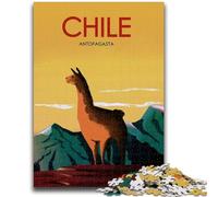 Chile City Travel Poster 1000 Pieces Jigsaw Puzzles For Teens And Adults,Educational Toys Is Ideal As A Gift for The Whole Family (50x75cm)