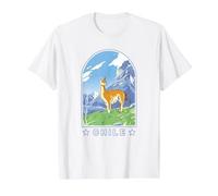 Chile Country in South America Andes Mountain Landscape lama Value Graphic T-Shirt, Men, White, XL