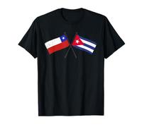 Chile Cuba Crossed Flags Chilean Cuban Heritage T-Shirt
