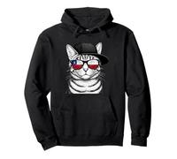 Chile Flag Cat Chilean Pride Chilean Roots Chilean Flag Pullover Hoodie