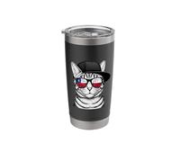 Chile Flag Cat Chilean Pride Chilean Roots Chilean Flag Stainless Steel Insulated Tumbler