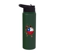 Chile Flag Chilean Flag Chilean Pride Chilean Roots Stainless Steel Insulated Water Bottle