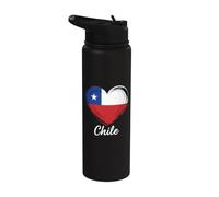 Chile Flag Chilean Flag Chilean Pride Chilean Roots Stainless Steel Insulated Water Bottle