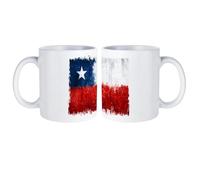Chile Flag Chilean Logo White Coffee Mugs Gloss Ceramic Cappuccino Cups with Handle