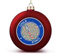 Chile Flag Christmas Balls Ornaments - National Flag Keepsake - Red Chile Hanging Ornaments Balls for Christmas Trees Merry Christmas Baubles New Year for Family