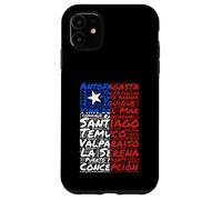 Chile Flag Cities Word Art Chilean Pride Case for iPhone 11
