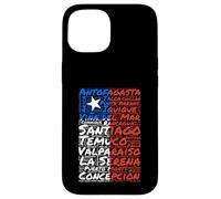 Chile Flag Cities Word Art Chilean Pride Case for iPhone 15