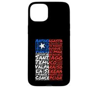 Chile Flag Cities Word Art Chilean Pride Case for iPhone 15 Plus