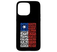 Chile Flag Cities Word Art Chilean Pride Case for iPhone 15 Pro Max