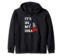Chile Flag It's In My DNA Chilean Roots Chilean Pride Zip Hoodie