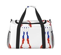 Chile Flag Map print Travel Duffle Bag Gym Bag for Women,Puffer Tote Bag,Weekender Overnight Bag Organizer, Black, One Size