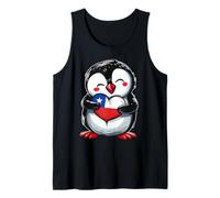 Chile Flag Penguin Heart Chilean Flag Chilean Roots Pride Tank Top
