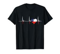Chile Heartbeat EKG Pulse Chilean Roots Chilean Pride Value Graphic T-Shirt