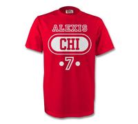 Chile Junior Alexis Sanchez Chi T-Shirt in Red | Size: 3-4 Years Chile Red 3-4 Years