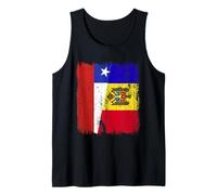 Chile Moldova Half Flag Chilean Moldovan Heritage Tank Top