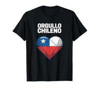 Chile Pride Orgullo Chileno Geometric Heart Flag Chilean T-Shirt
