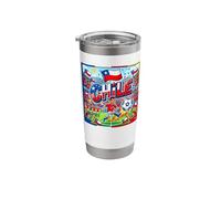 Chile Soccer Fan Stainless Steel Insulated Tumbler