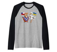 Chile Ukraine Roots Chilean Flag Proud Ukrainian Heritage Raglan Baseball Tee