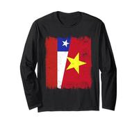 Chile Vietnam Half Flag Chilean Vietnamese History Long Sleeve T-Shirt