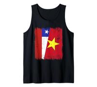 Chile Vietnam Half Flag Chilean Vietnamese History Tank Top