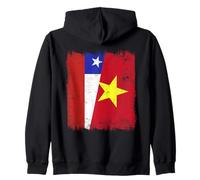 Chile Vietnam Half Flag Chilean Vietnamese History Zip Hoodie