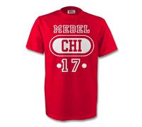 Chile Women's Womens Gary Medel Chi T-Shirt in Red | Size: Small Chile Red S