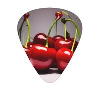 Chilean cherries Guitar picks 12 pieces, ABS material, smooth edges, comfortable feel, 3 optional thicknesses