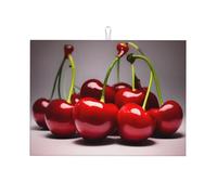 Chilean cherries - Kitchen Drying Mats for Dishes Washable Absorbent Dish Draining Mat Heat Resistant Drying Pad for Countertop 18 x 24 in
