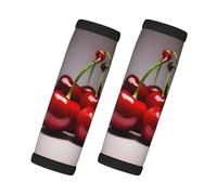 Chilean cherries Print 2 Pack Luggage Handle Wraps for Suitcase, Soft Grips Travel Tag Covers, for Car Carry-On Bag