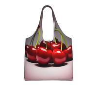 Chilean cherries Printed Canvas Bag Women's Fashion Shoulder Tote Bag Lightweight Shopping Bag