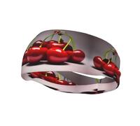 Chilean cherries Sports Sweat-Absorbing Headband Suitable for Running Yoga Fitness Cycling and Tennis
