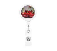 Chilean Cherries The Plastic Retractable Badge Holder is Made of ABS Material and The Rope is Nylon