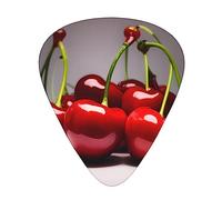 Chilean Cherriesguitar Plectrum 12 Piece Set, 3 Thicknesses With Case For Bass Guitar, &Electric Guitar And More.