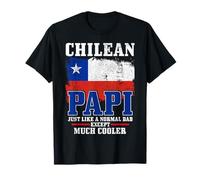 Chilean Dad Chile Flag Pride Vintage Funny Father's Day T-Shirt
