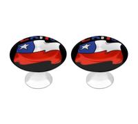 Chilean Flag Chile Cabinet Knobs Kitchen Drawer Pulls Door Handles 1-1/10 Inch 2 Pack