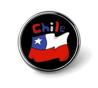 Chilean Flag Chile Round Pin Brooch Enamel Lapel Badges Jewelry Decor for Backpack Hats