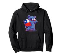 Chilean Flag Cute Bear Chilean Pride Chilean Roots Chile Pullover Hoodie
