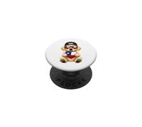 Chilean Flag Dog Heart Heritage Outfit for Chile PopSockets Adhesive PopGrip