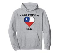 Chilean Flag Heart I Have People In Chile Pullover Hoodie